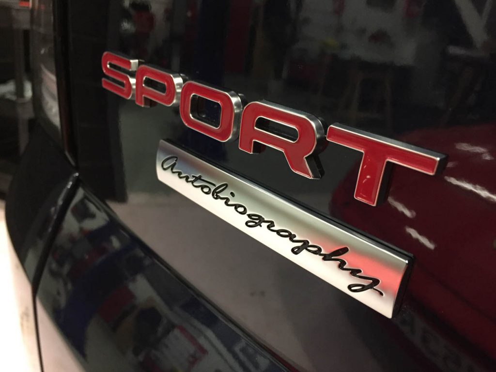 Post Detail Range Rover Sport Autobiography Tailgate Badge Close Up