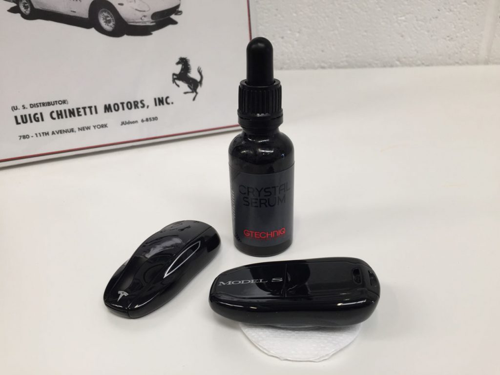 Tesla Model S Key Fobs Coated With Gtechniq Crystal Serum