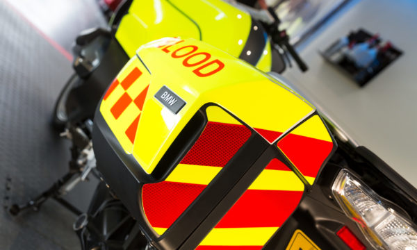 North West Blood Bikes BMW R1250RT Rear Conspicuity Markings